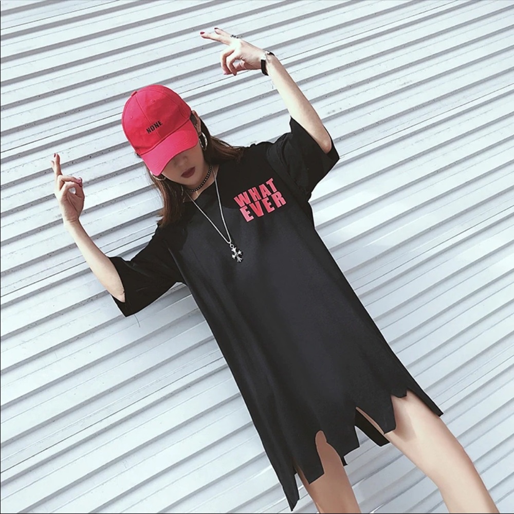 Distressed T-Shirt Dress